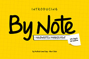 By Note - Handwritten Marker Font, a Font by Afkari Studio (Thumbnail 1 of 13)