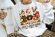 Just a Jolly Goose,Christmas Goose, a Seasonal Illustration by Sublimation Artist (Thumbnail 2 of 9)