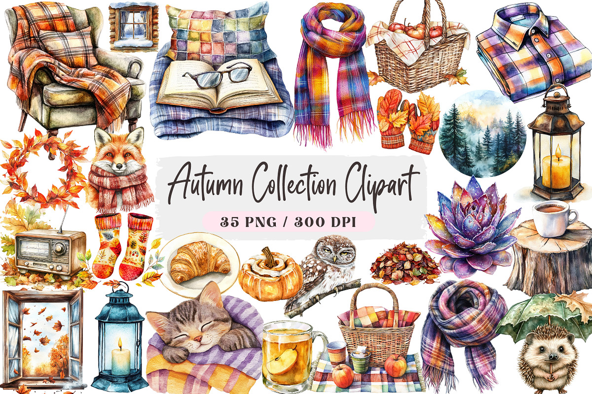 Autumn Collection Clipart, an Illustration by DreamArtGraphic (Photo 1 of 4)
