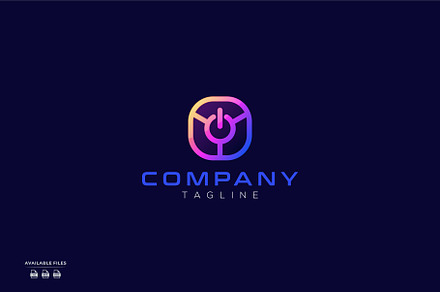 power icon modern logo design