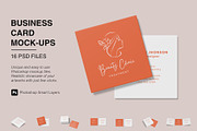 Square Business Card Mockup Bundles, a Business Card Template by Graphic Aesthetic (Thumbnail 1 of 22)
