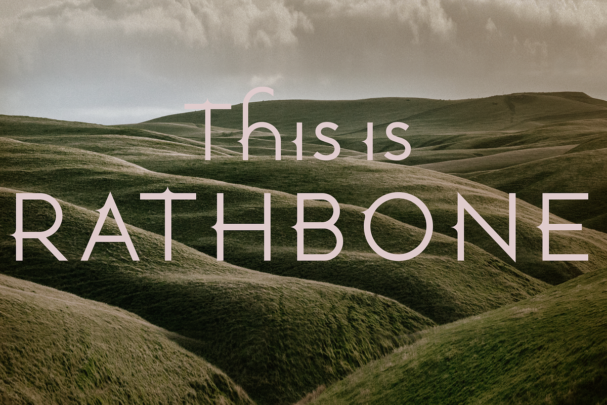 Rathbone. Unique display font, a Sans Serif Font by LostandFoundry (Photo 2 of 7)