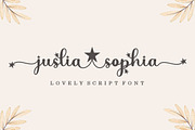 juslia sophia - a unique script font, a Script Font by Bosstype Studio (Thumbnail 1 of 8)