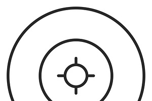 Aim stroke icon, logo illustration