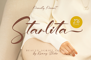 Starlita Elegant Beauty Script Font, a Script Font by Ronny Studio