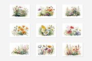 Summer Floral Watercolor Collection, a Seasonal Illustration by artsy-fartsy (Thumbnail 2 of 7)