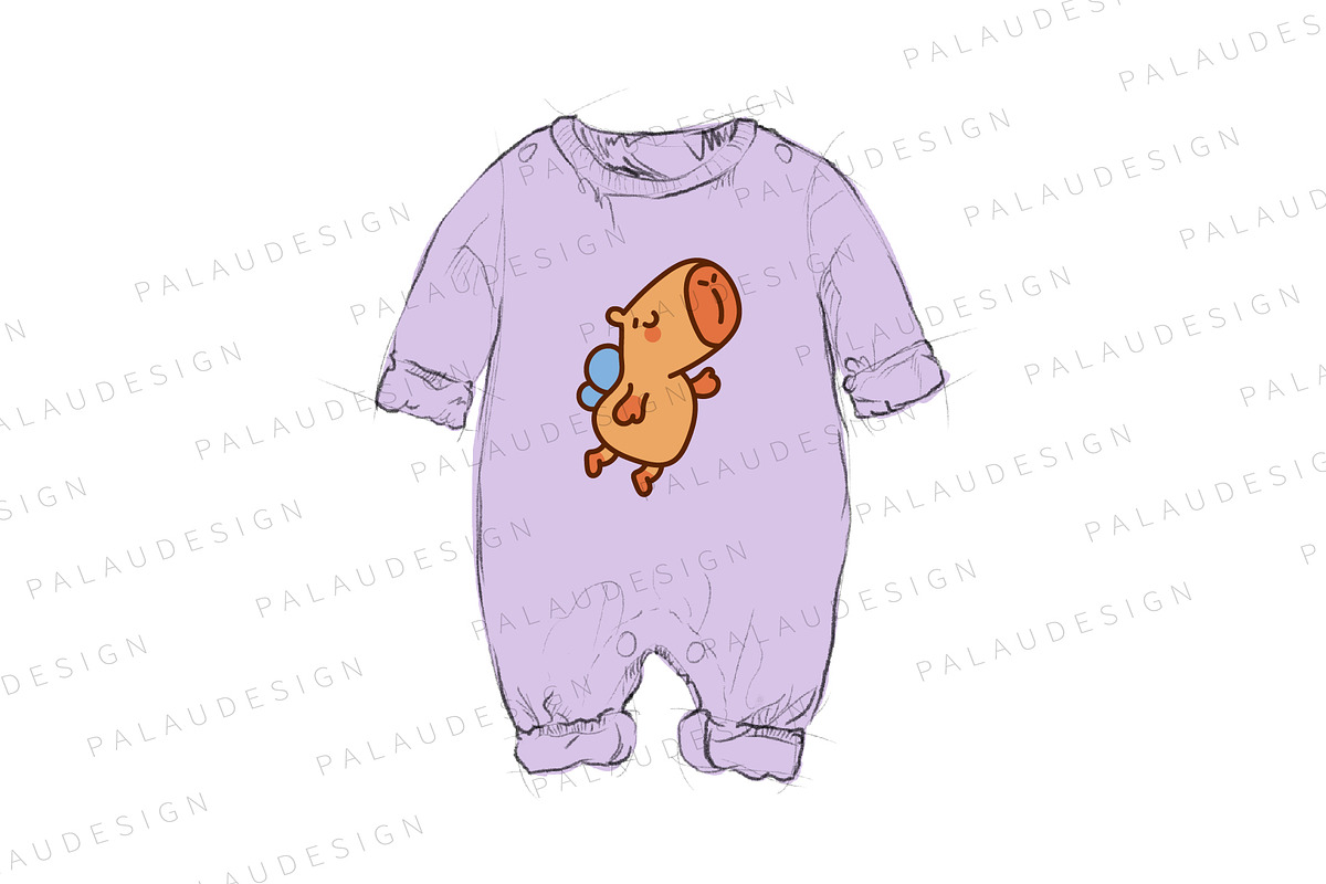 Cute Kawaii Capybara Character, an Animal Illustration by Palau (Photo 7 of 12)
