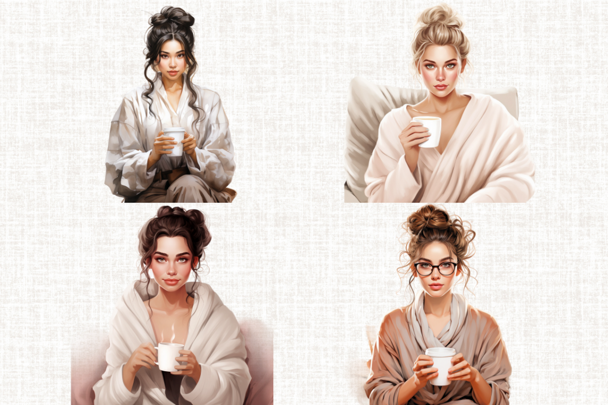 Cozy Time Clipart Set, a Person Illustration by Mash Mash Stickers (Photo 3 of 9)