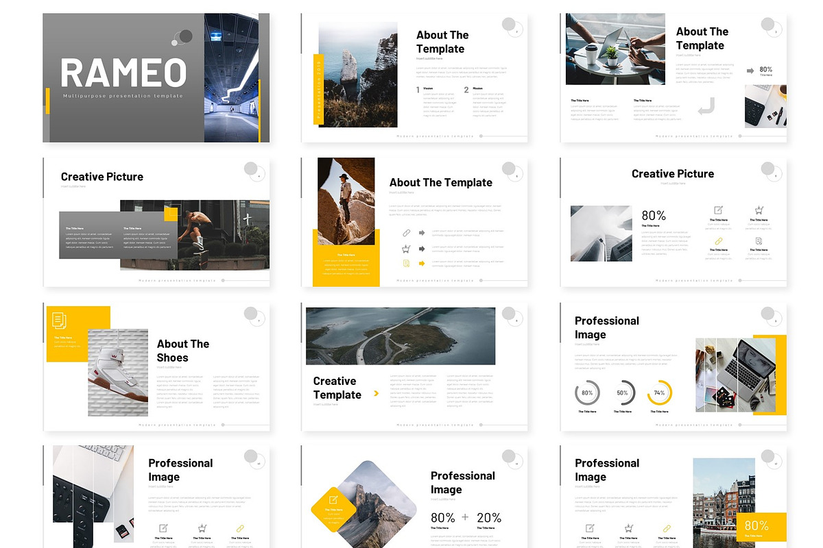 Rameo - Google Slide Template, a Presentation Template by AQR Studio
