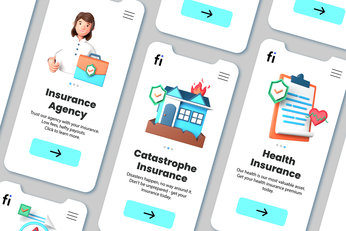 3D Insurance Icons, a 3D by Flat Icons (Photo 5 of 8)