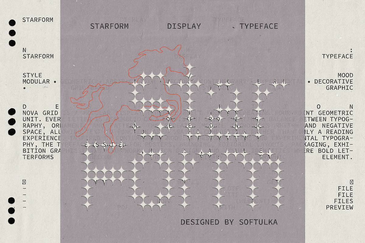 StarForm Display Typeface, a Symbol Font by softulka (Photo 1 of 8)