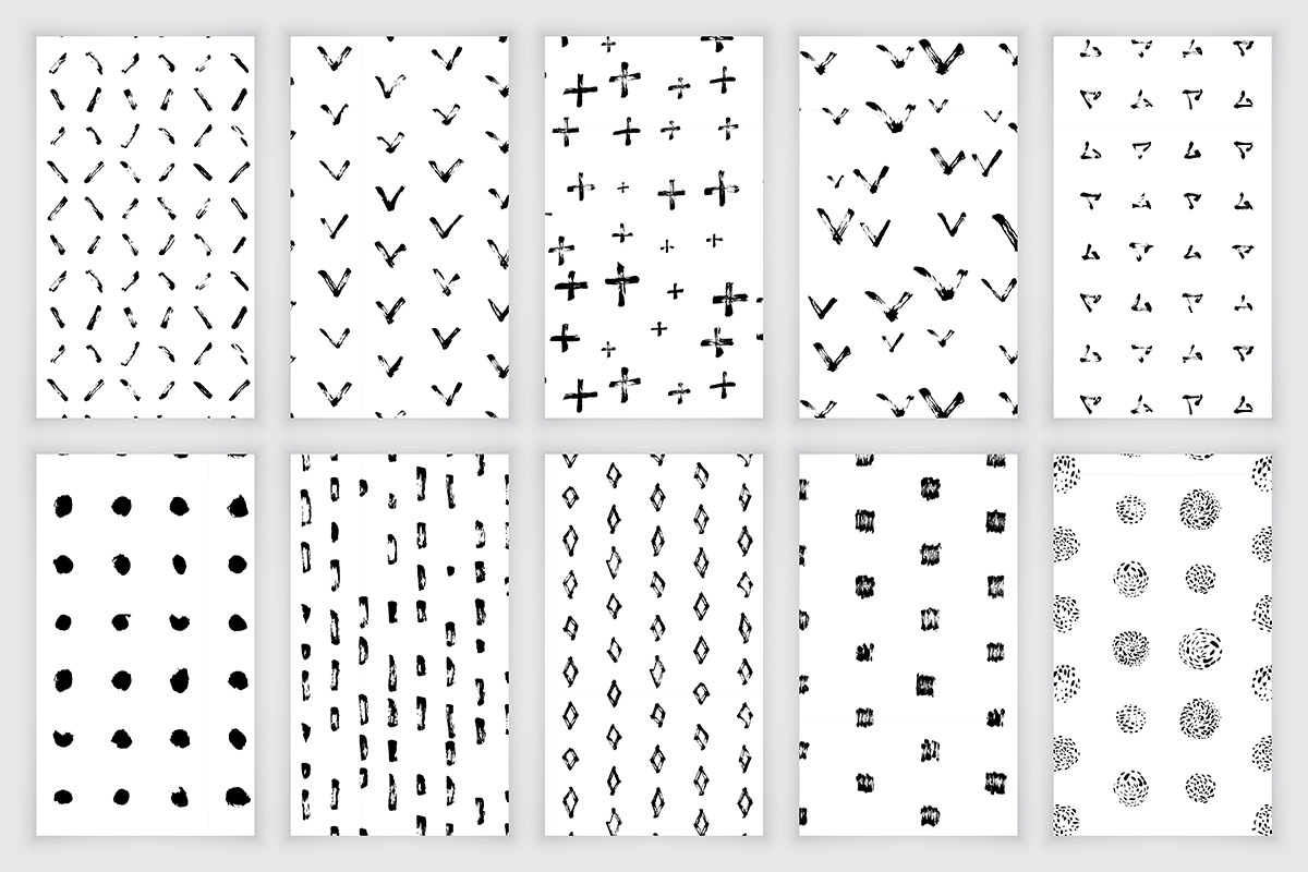 Dry Brush Patterns, a Pattern Graphic by LitPrint