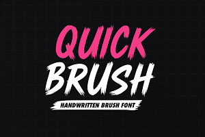 Quick Brush - Handwritten Brush Font, a Handwritten Font by Jozoor