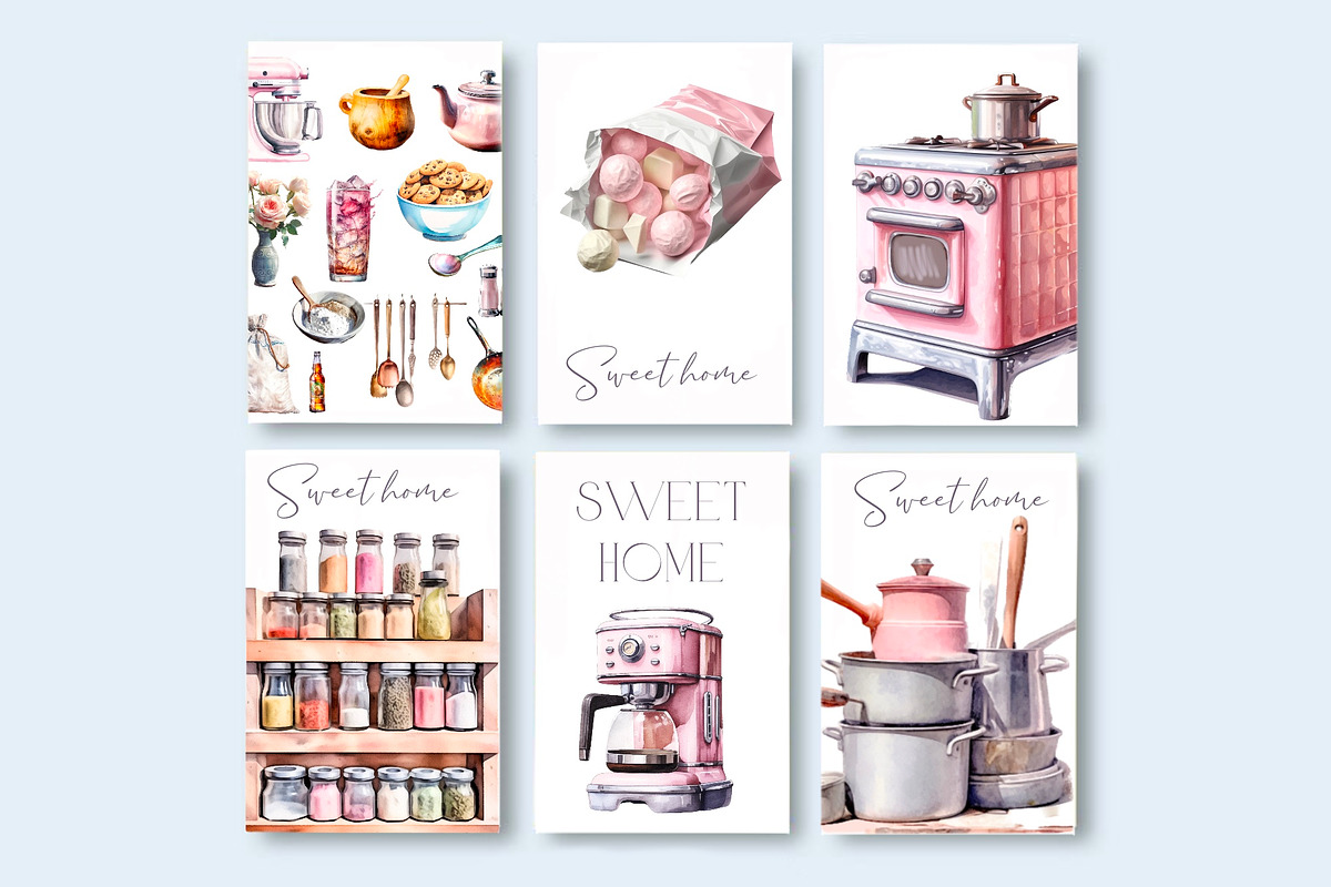 My Favorite kitchen, Vintage clipart, a Food Illustration by Hello My Print (Photo 3 of 10)