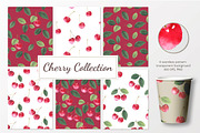 Сherry collection, a Pattern Graphic by oKOLOstyle (Thumbnail 2 of 7)