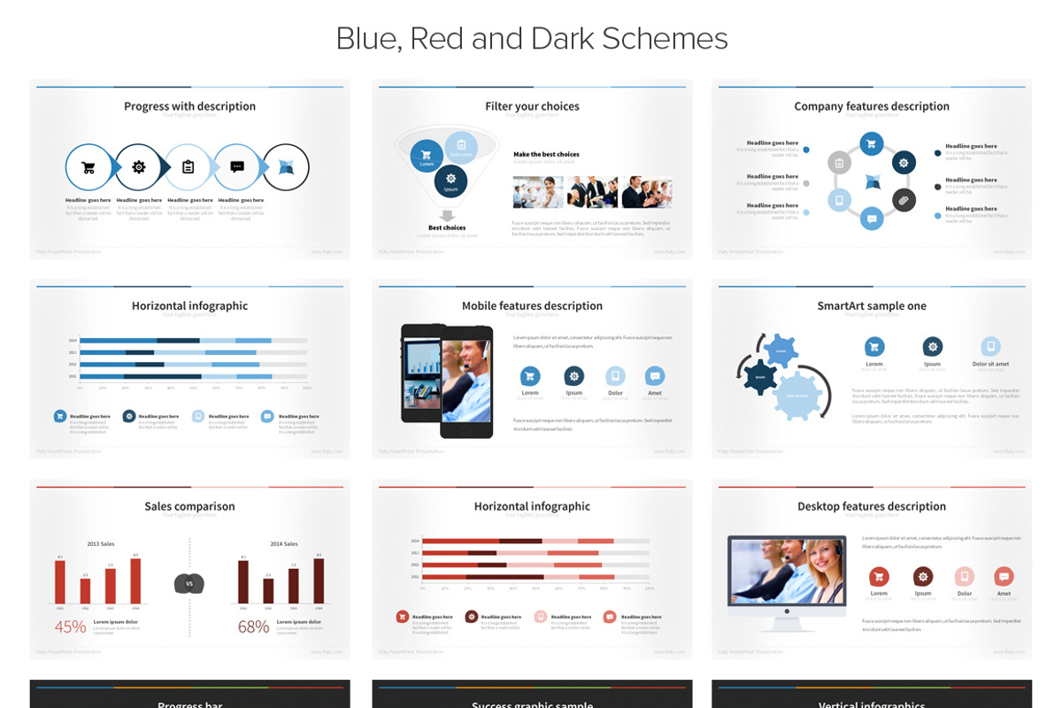 Flaty PowerPoint Template, a Presentation Template by iDny (Photo 2 of 5)