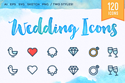 WEDDING ICONS, an Outline Icon by Limitless (Thumbnail 1 of 5)