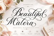 Beautiful Malera, a Handwritten Font by Yoga Letter (Thumbnail 1 of 10)