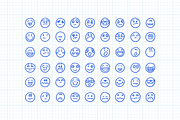 Freehand Drawn Emoji Smiles Set #1, a Templates & Theme by Alex Serada (Thumbnail 3 of 5)