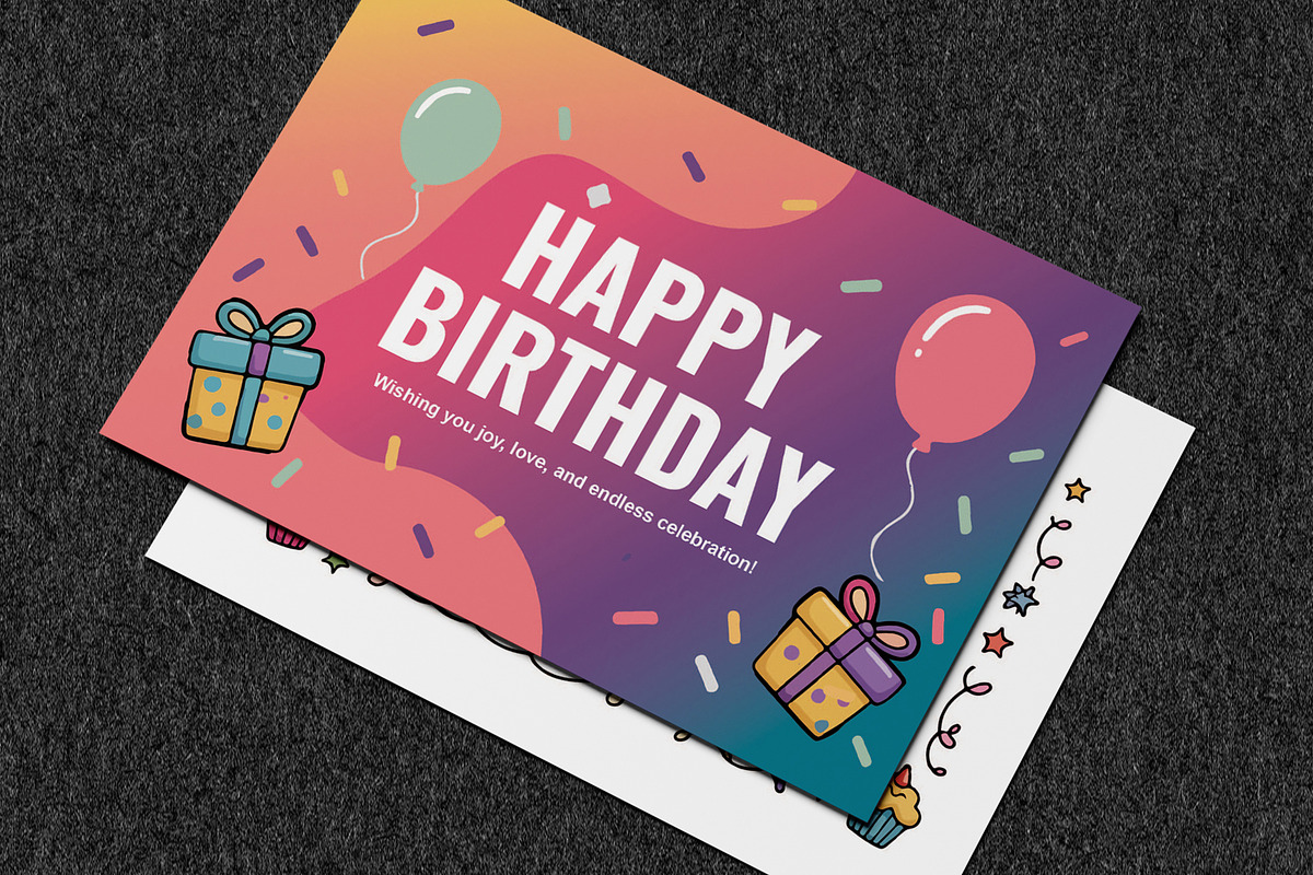 Birthday Celebration Postcard, a Card Template by MightyDesign (Photo 3 of 6)