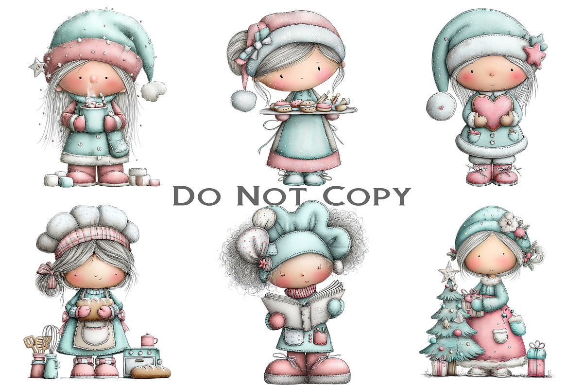 Cute Mrs Claus Clipart, an Illustration by Craft Nest (Photo 9 of 9)