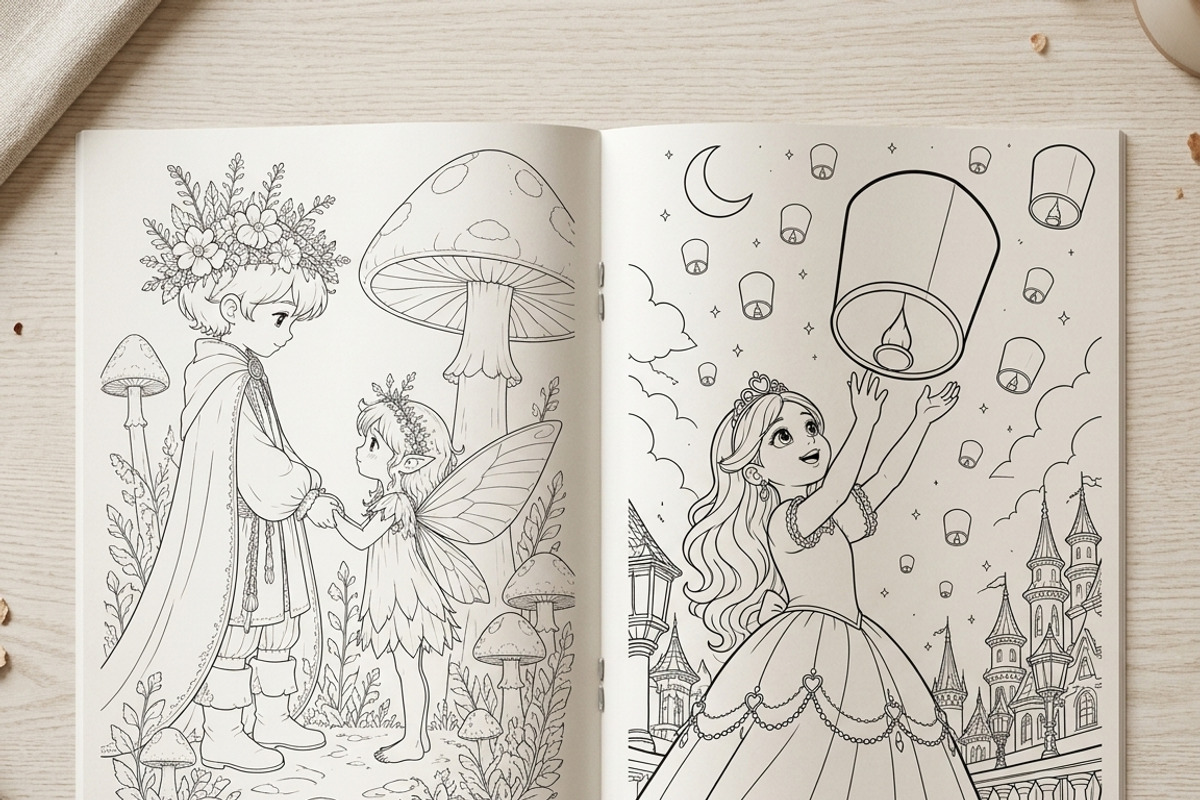 Magical Princess Coloring Book Vol42, a Person Illustration by ikarifq shop (Photo 3 of 7)