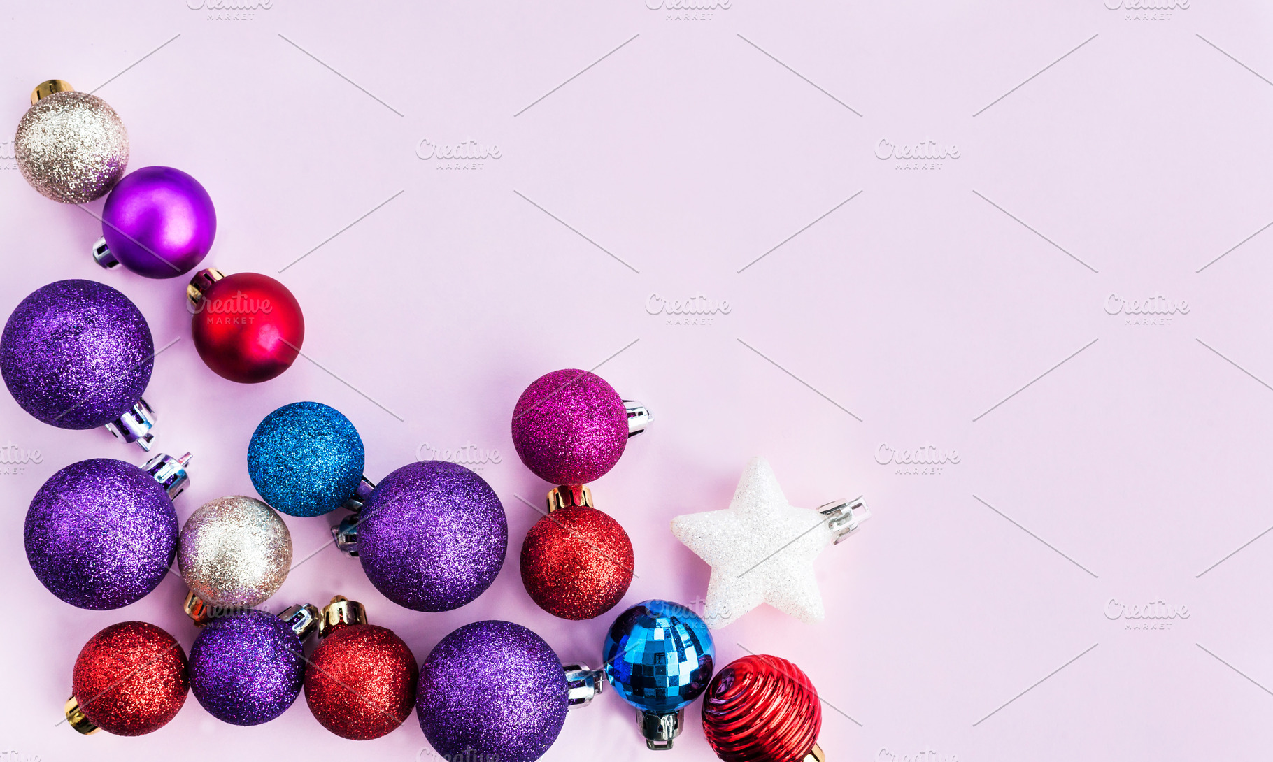 Colorful holiday Christmas balls, a Holiday Photo by Kate S