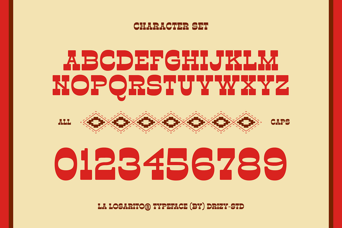 La Losarito – Reverse Contrast Weste, a Slab Serif Font by Drizy (Photo 4 of 10)