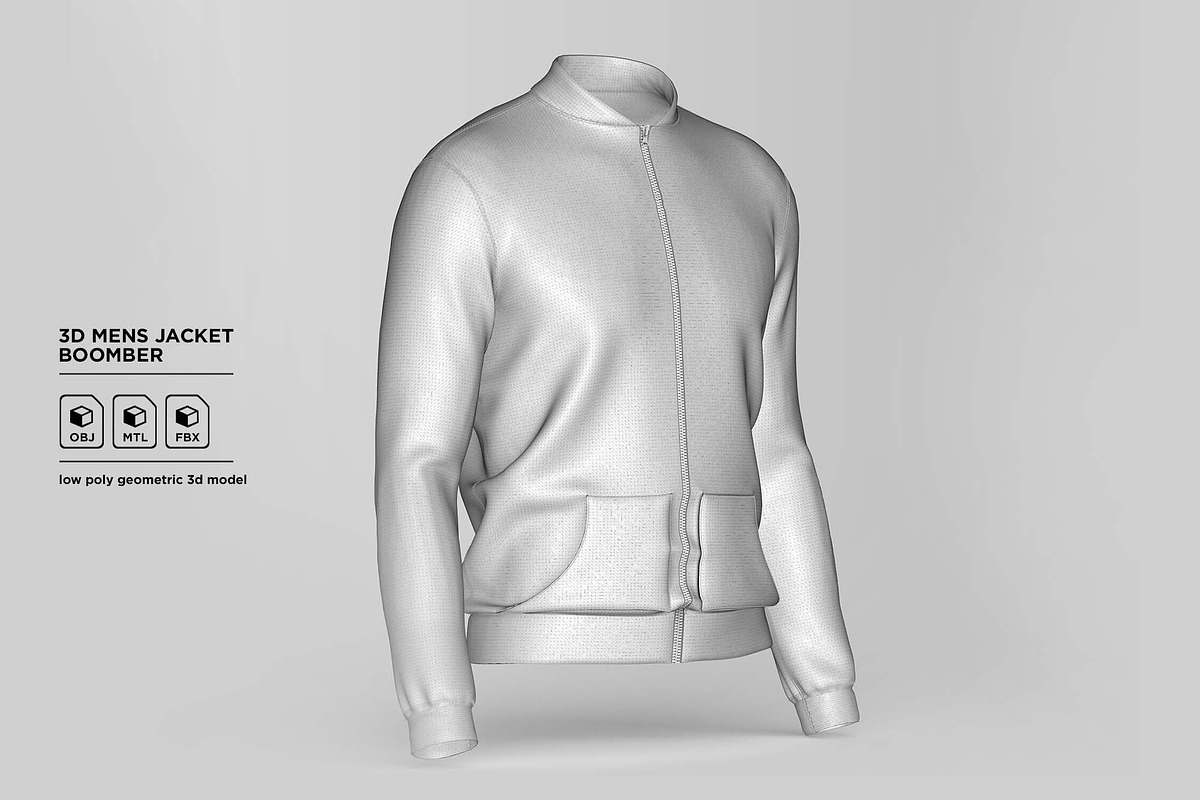 3D Mens Bomber Jacket Apparel Cloth, an Object 3D Model by 3D Resource (Photo 6 of 6)
