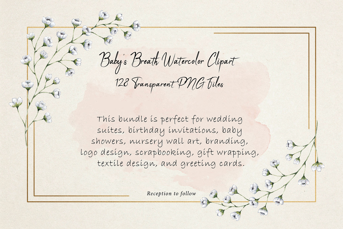 Baby's Breath Watercolor Clipart, a Decorative Illustration by ForhadGFX (Photo 1 of 14)