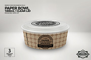 1300ml Paper Bowl Clear Lid Mockup, a Product Mockup by INCDesign (Thumbnail 2 of 8)