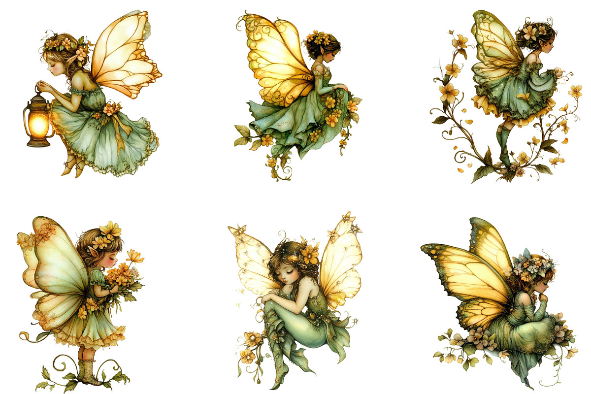 Whimsical Spring Fairy Clipart, an Illustration by Designking (Photo 5 of 5)