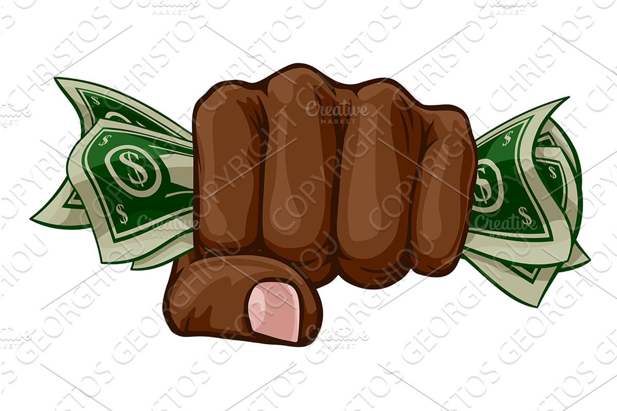 Money Cash Fist Hand Comic Pop Art, a Finance Illustration by Christos Georghiou