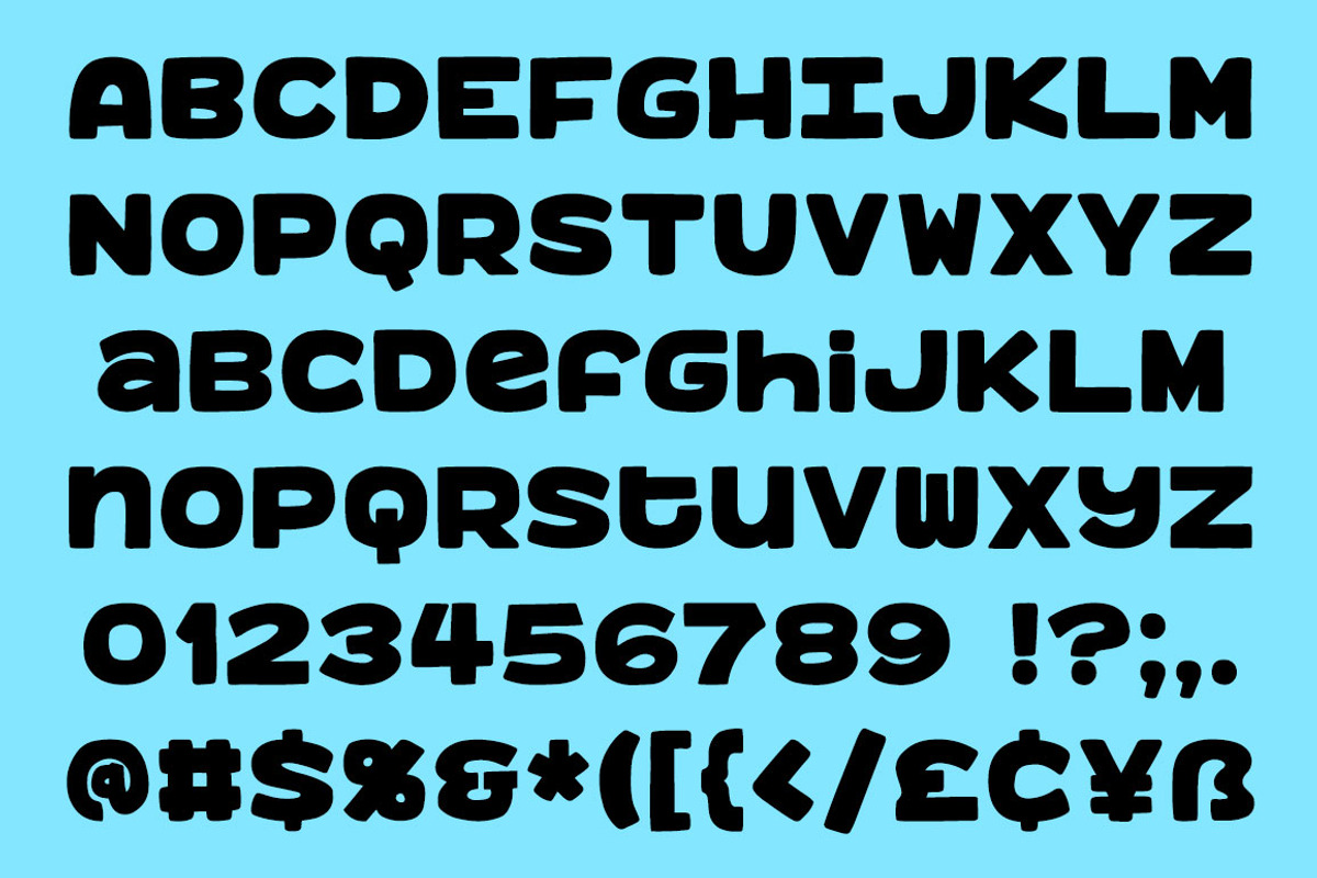 Benji: a bold, fun monospace font! preview 2