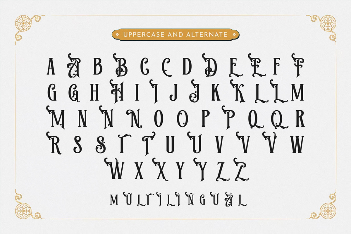 Allergic - Vintage Font, a Blackletter Font by Viswal Studio (Photo 2 of 6)