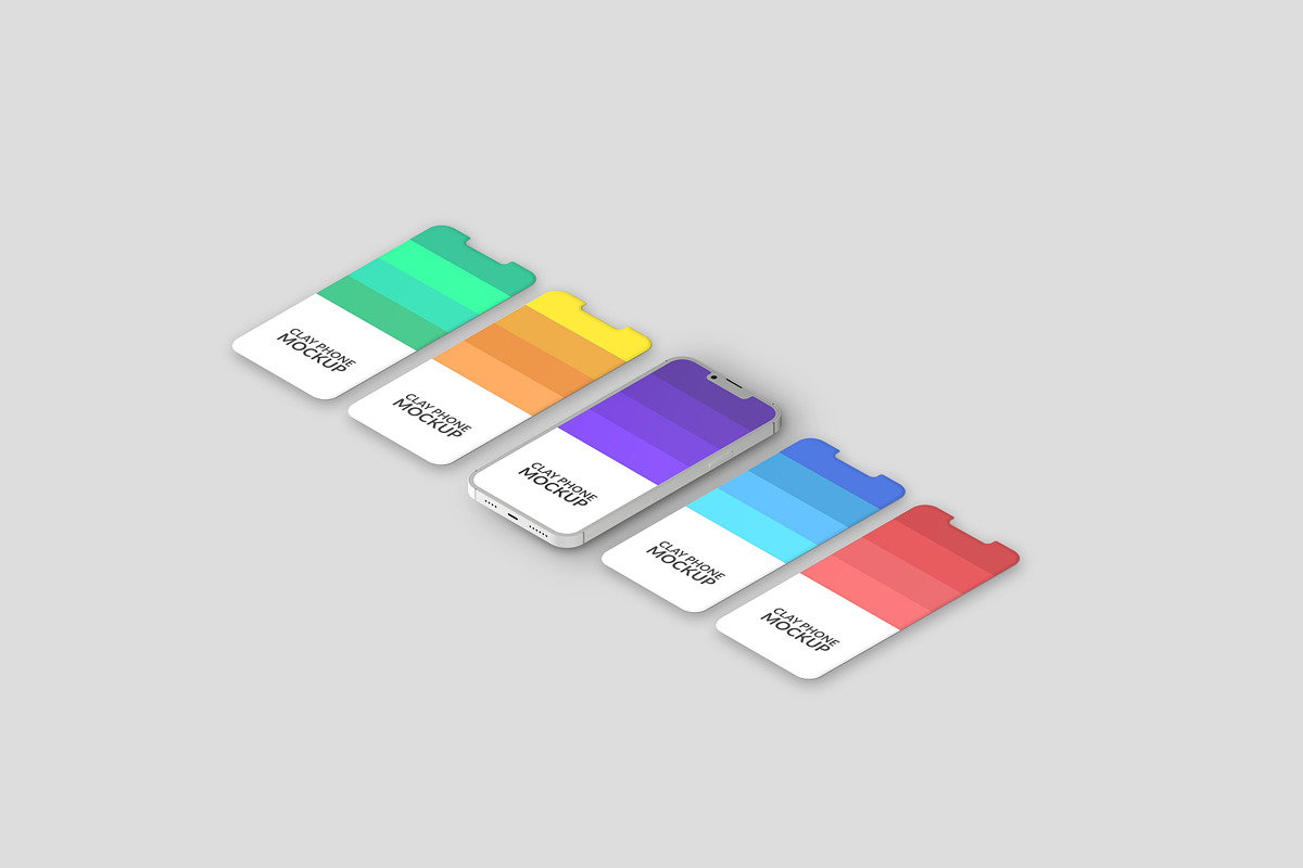 Clay iPhone 13 Pro Mockup Set, an iPhone Mockup by Modern Studio (Photo 5 of 11)