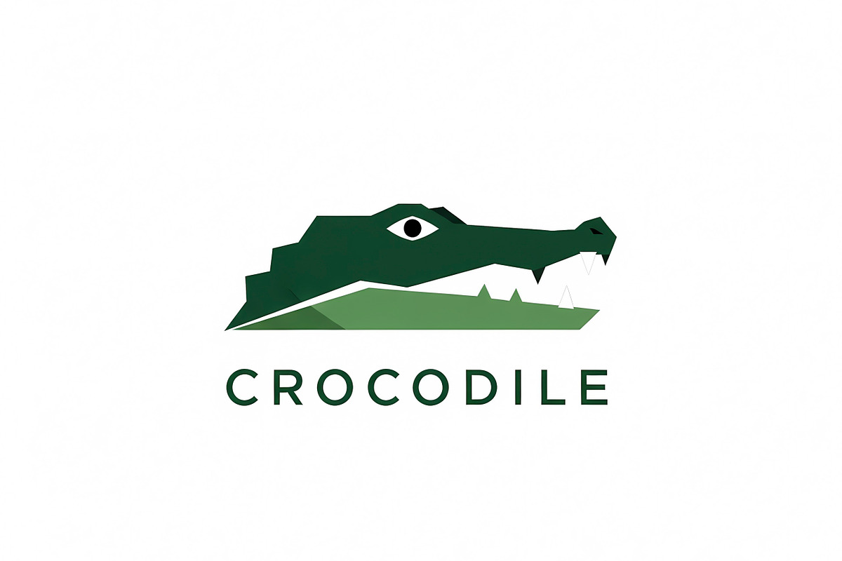Green Geometric Crocodile, a Branding & Logo Template by Logocreative (Photo 2 of 2)
