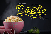 Noodle monoline script font, a Script Font by WAP (Thumbnail 2 of 7)