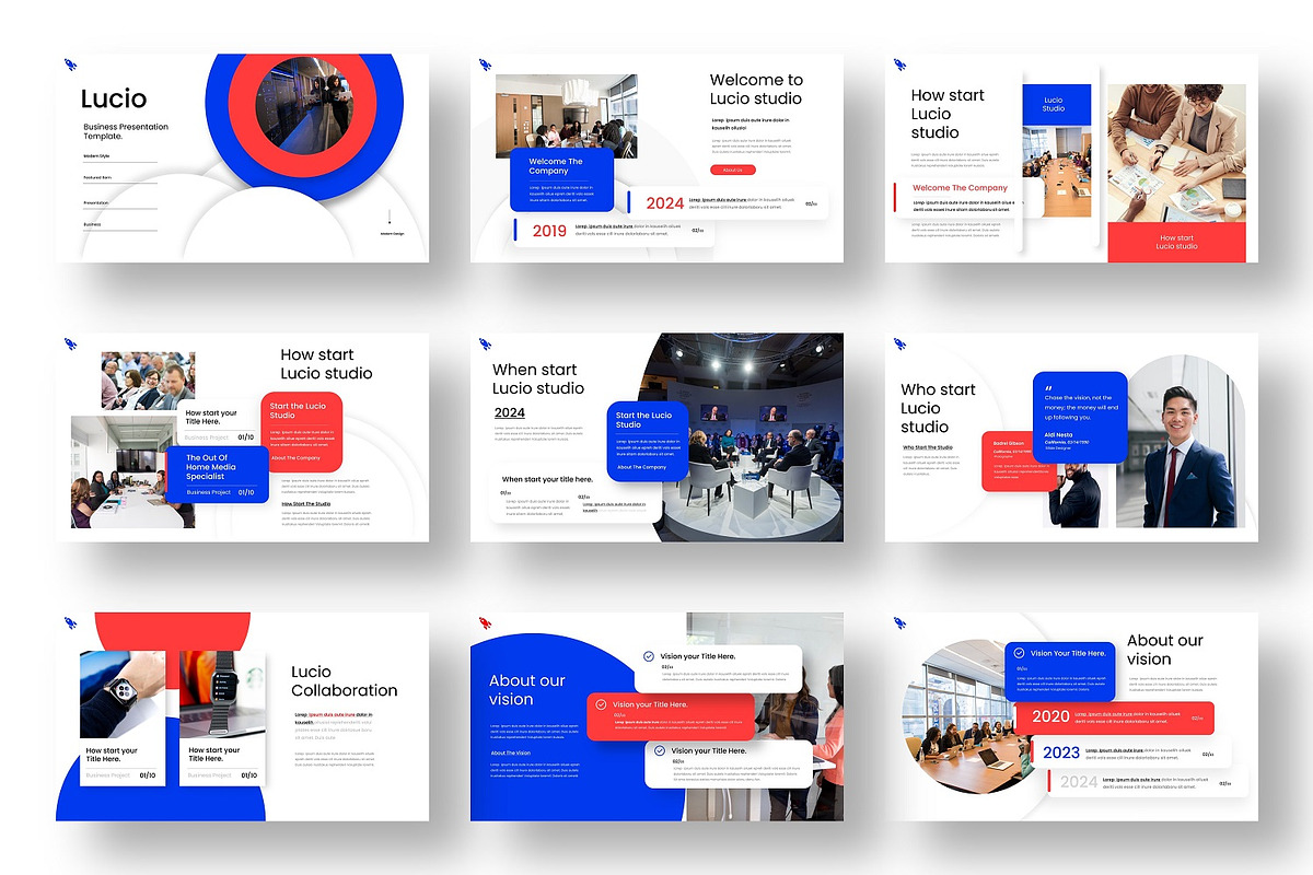 Lucio – Business PowerPoint Template, a Presentation Template by Dens Creative Studio (Photo 2 of 6)
