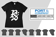 Port & Company LPC54V Ladies V-Neck, a Shirt Mockup by Pixel Sauce™ (Thumbnail 1 of 7)