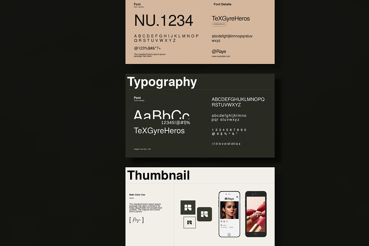 Raye Brand Guidelines Template, a Presentation Template by slidestock55 (Photo 7 of 13)