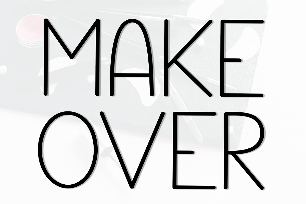 Make Over, a Sans Serif Font by FreshTypeINK (Photo 1 of 8)