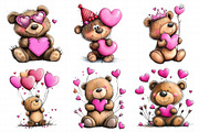 Bear Valentine Day Clipart, an Illustration by Daily.Designs (Thumbnail 4 of 5)