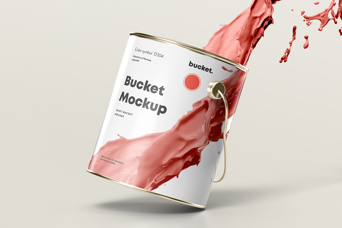 Paint Bucket Mock-up, a Cups & Container Mockup by Yogurt86 (Photo 9 of 13)
