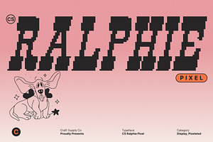 CS Ralphie Pixel, a Slab Serif Font by Craft Supply Co.