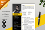 ATS Resume CV Word & Google Docs 22, a Resume Template by MrCam Template Resume|CV (Thumbnail 1 of 8)