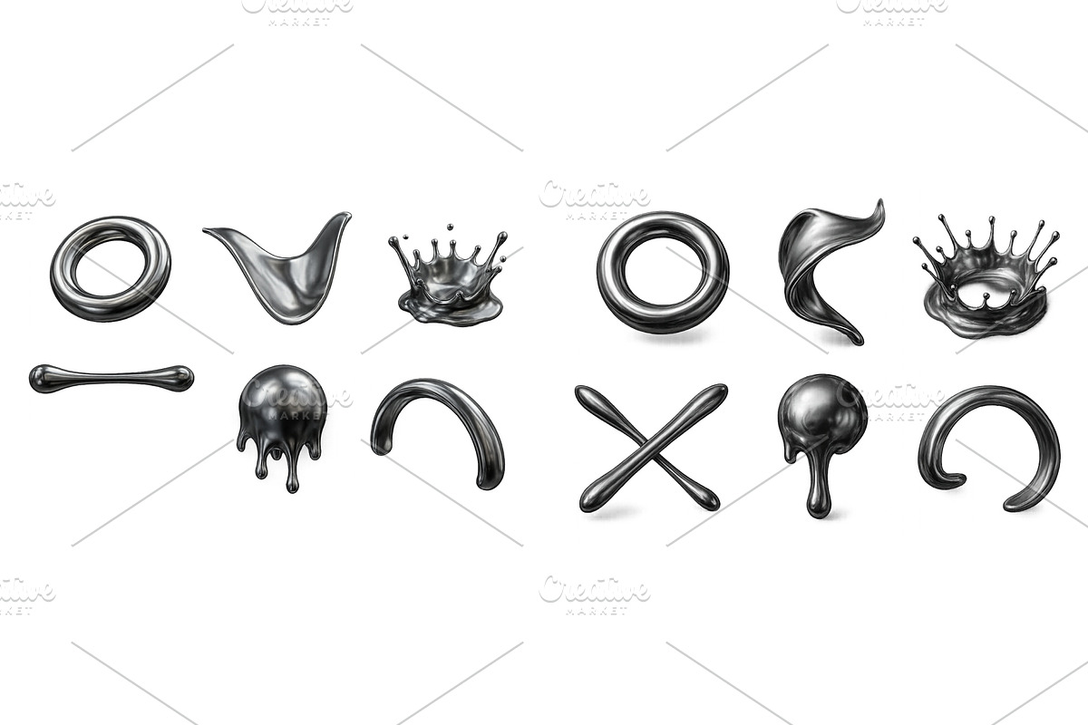 Various liquid shapes and forms, an Illustration by ZinetroN