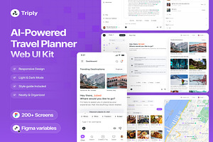 Triply - AI Travel Planner UI Kit, an UI Kit Template by Lumina_ui_ux202
