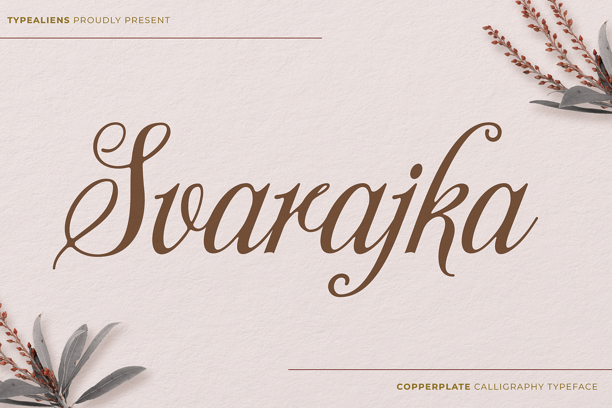 Svarajka, a Script Font by ilhamtaro (Photo 1 of 10)