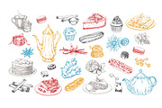 Tea and desserts set, a Graphic by Evgeniia Lanskikh (Thumbnail 3 of 10)